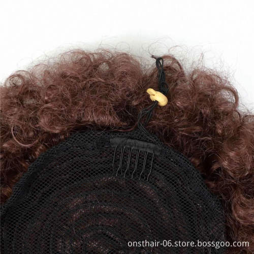 MYZYR High Puff Hairpiece Hair Afro Updo Scrunchie Hair Accessory Chignon Bun Synthetic Kinky Curly with Clips in for Girl and